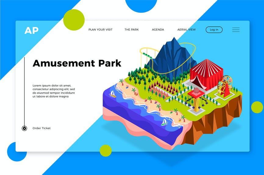 Amusement Park - Banner & Landing Page