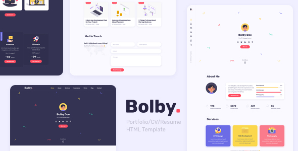 Bolby - Portfolio-CV-Resume WordPress Theme