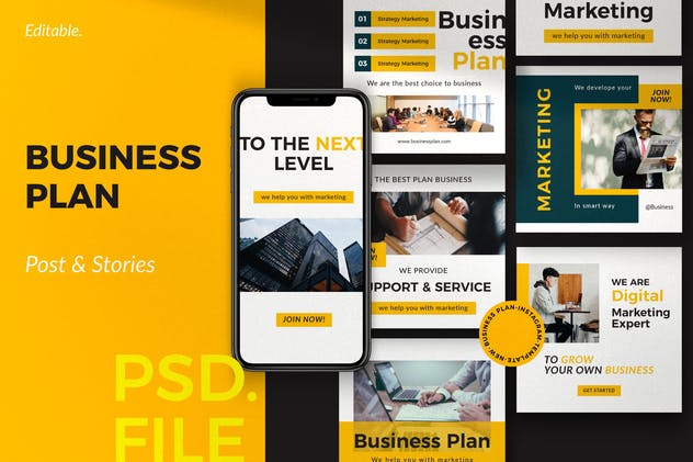 Business Plan - Post & Story Instagram Vol. 1