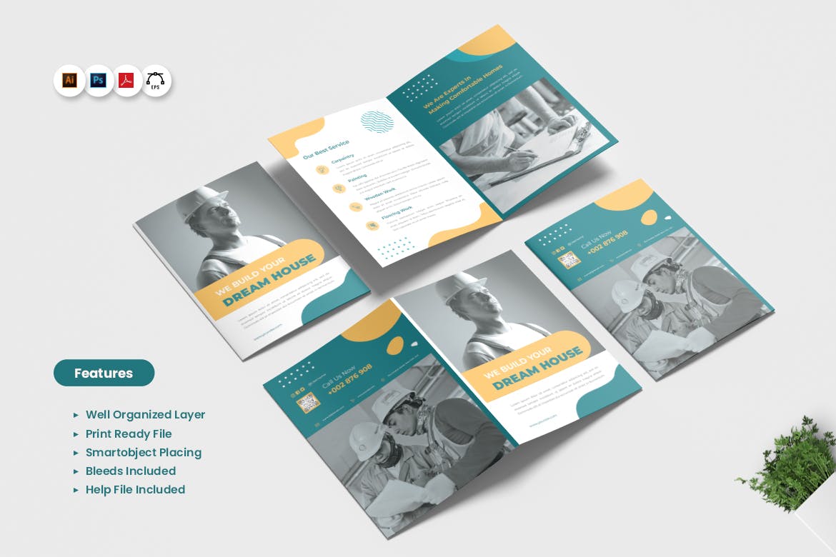 Construction Bi-Fold Brochure