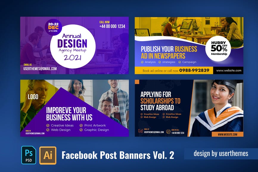 Facebook Post Banners Vol. 2