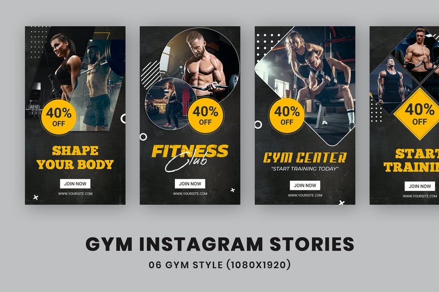 Fitness Center Instagram Stories Template