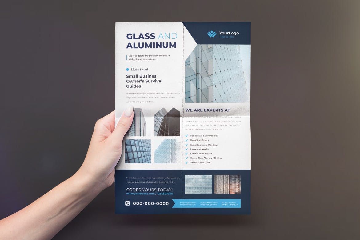 Glass Aluminum Flyer Design