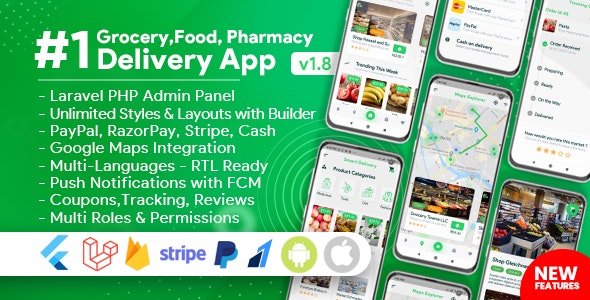 Grocery, Food, Pharmacy, Store Delivery Mobile App with ...