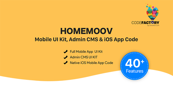 HOMEMOOV - Mobile UI Kit, Admin CMS & iOS App Code