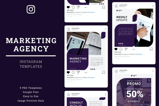 Marketing Agency Instagram Post Template