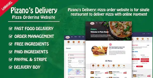 Pizano's Delivery- Unlimited pizza order website