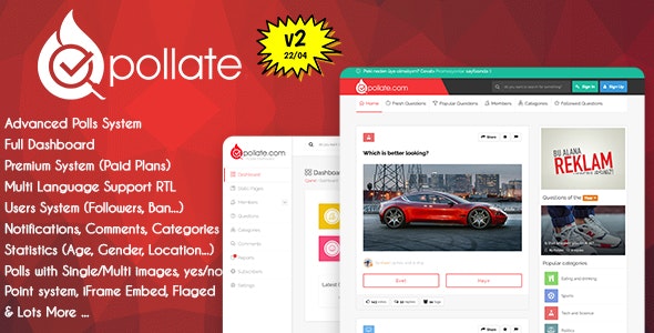 Pollate v2.0 - premium polling and voting platform