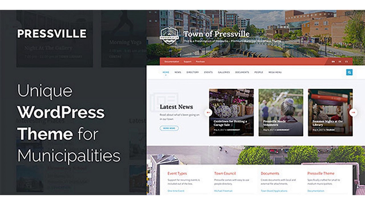 Pressville - Unique WordPress Theme for Municipalities