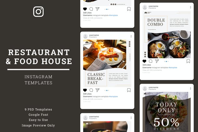 Restaurant Instagram Post Template