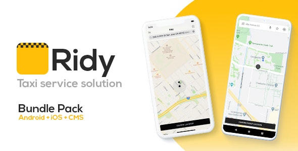 Ridy - Taxi Application Android & iOS + Dashboard