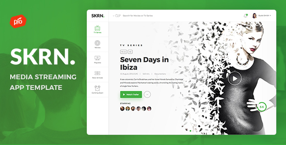 SKRN - Media Streaming App WordPress Theme