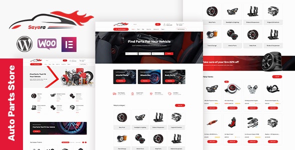 Sayara - Auto Parts Store WooCommerce WordPress Theme