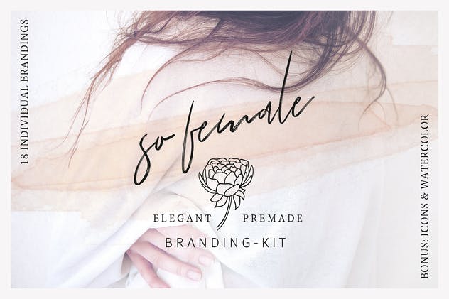 So Female Branding Kit + Icons & Watercolours