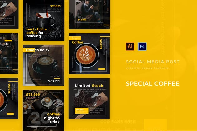 Special Coffee Social Media Post Template