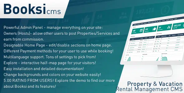 Booksi - Property & Vacation Rental Management CMS - PHP Scripts