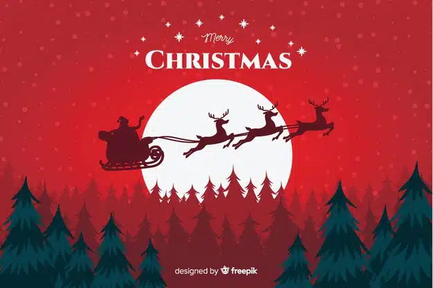 Christmas concept with hand drawn background Premium Vector