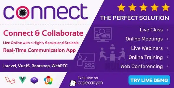 Connect v1.0.0 NULLED - script for webinars, online training and web conferences