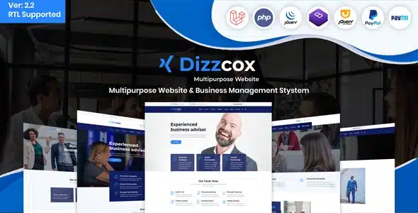 Dizzcox v2.2 - multifunctional business website management system
