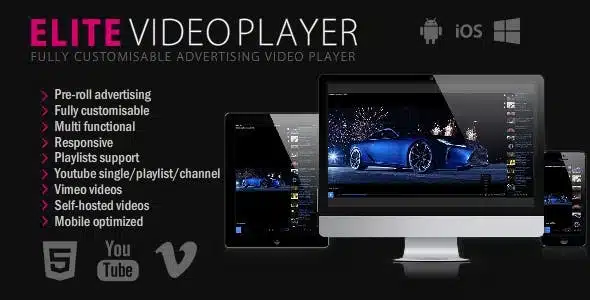 Elite Video Player - HTML5 video player script
