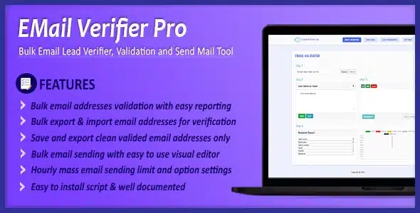 Email Verifier Pro v1.6 - a tool for working with mail (sending, checking, etc.)
