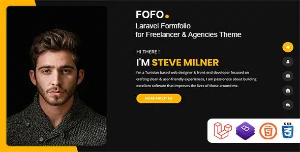 Fofo v1.0.3 - Laravel business card for freelancer and agency