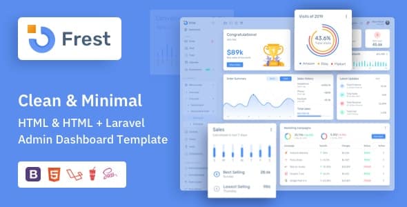 Frest - HTML & Laravel Bootstrap Admin Dashboard Template