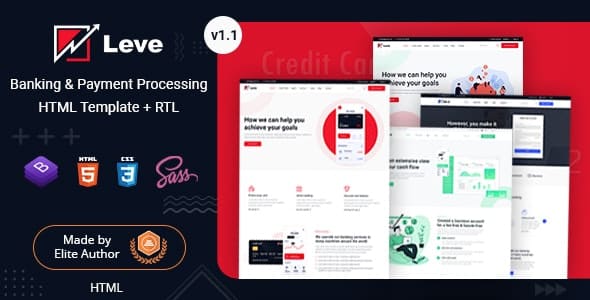 Leve - Online Banking & Payment Processing HTML Template