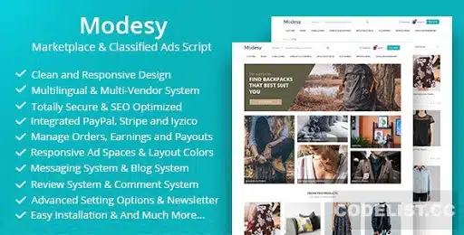 Modesy v1.6.1 NULLED - script for online store and message boards
