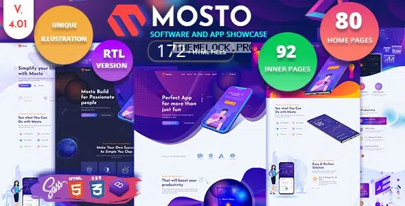 Mosto v4.0.1 - HTML landing page template