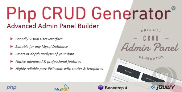 PHP CRUD Generator v1.7.7 NULLED