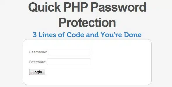 Php Password Protect Pro (Login System)