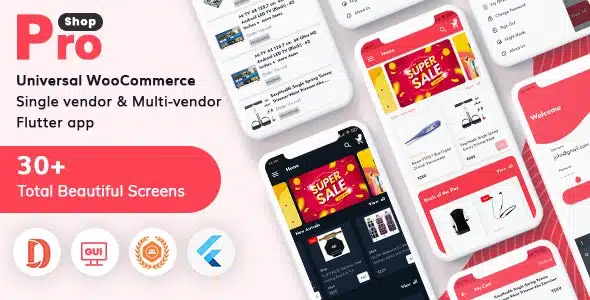 ProShop - WooCommerce Multipurpose E-commerce Android Full Mobile App + kotlin