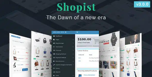 Shopist -Laravel Multivendor eCommerce, CMS and Designer