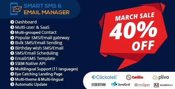 Smart SMS & Email Manager (SSEM) v4.1 NULLED