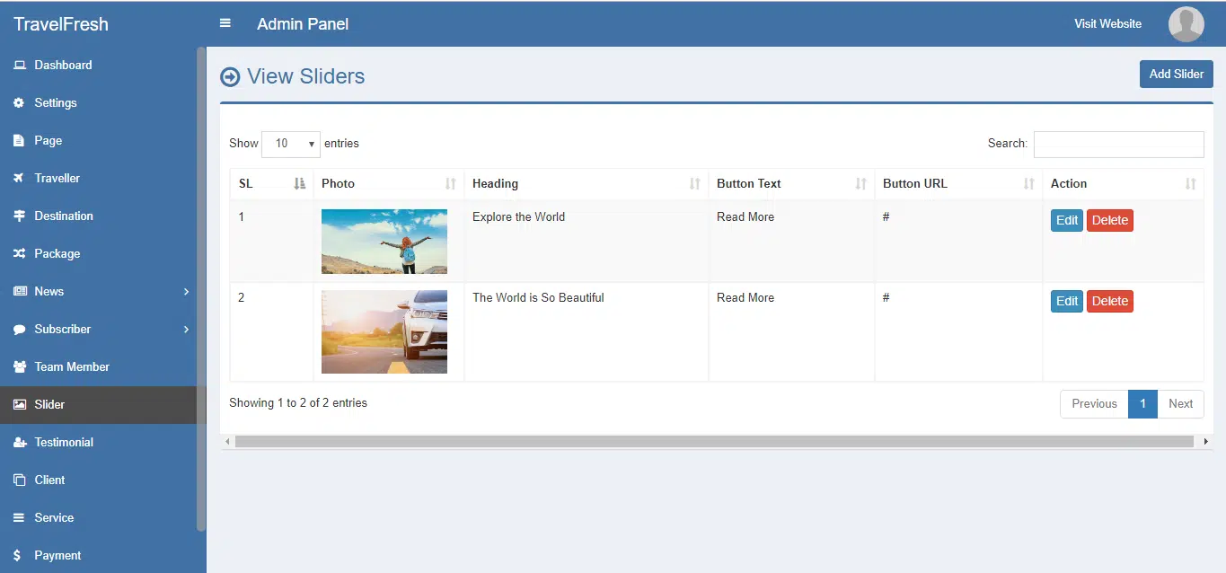 TravelFresh - Travel Agency CMS with Online Booking System