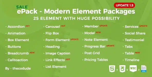 ePack - 25 CSS3 Ultimate Element Packages
