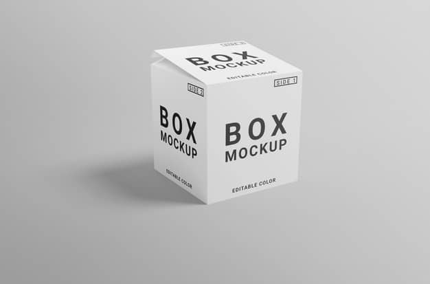 3d box mockup Premium Psd