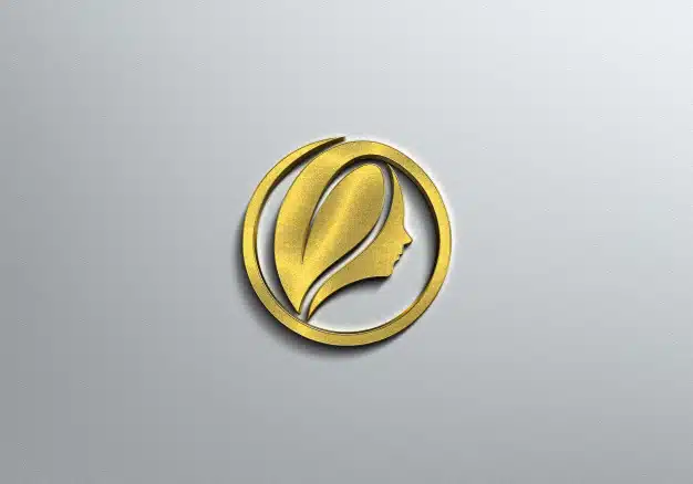 3d gold logo mockup Premium Psd