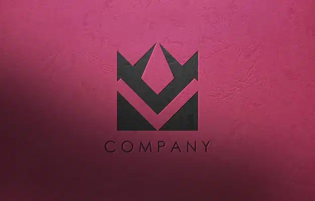 3d logo mockup for business company Premium Psd