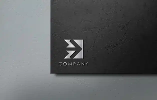 3d logo mockup for business company Premium Psd