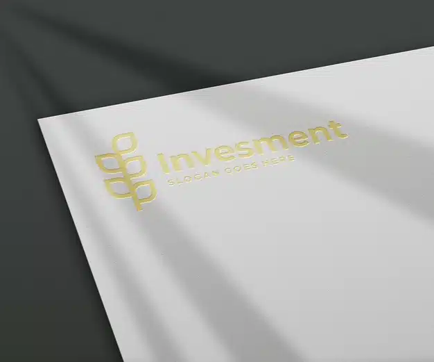3d logo mockup on white paper Premium Psd