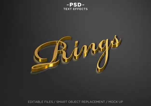 3d mock up ring style editable text effects Premium Psd