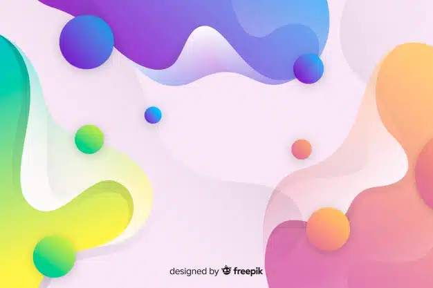 Abstract colorful flow shapes background Premium Vector