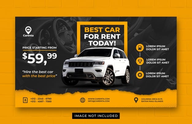 Car rent promotion web banner template Premium Psd