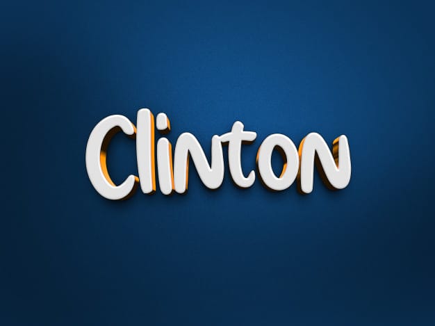Clinton text style effect psd Premium Psd
