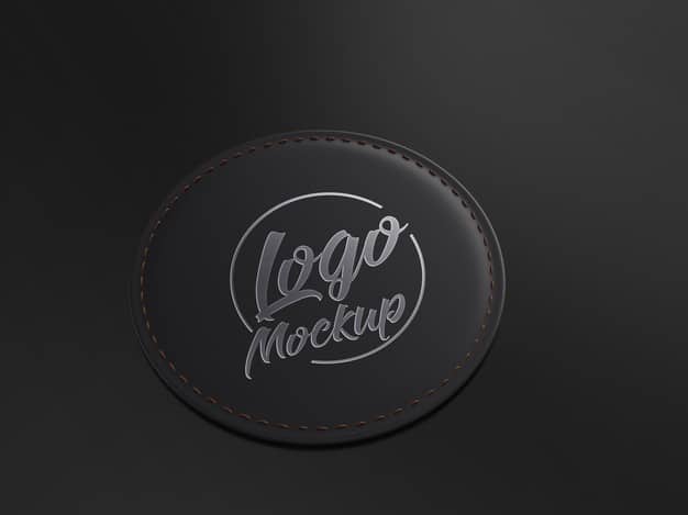 Close up on logo mockup 3d rendering Premium Psd