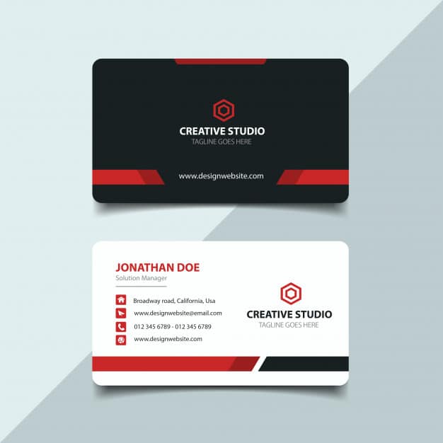 Corporate business card Premium Vector
