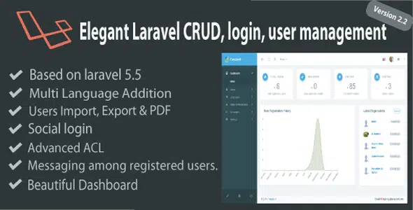 Elegant - Laravel user management and CRUD system