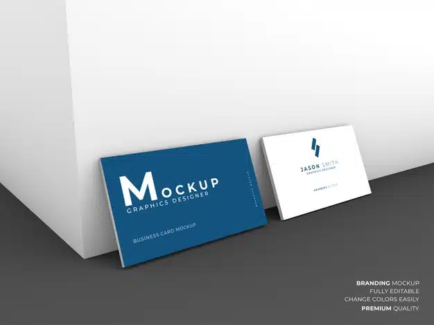 Elegant business card mockup isolated Premium Psd